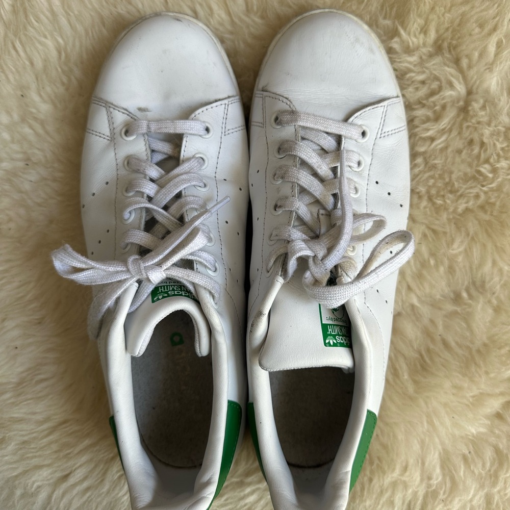 Adidas Stan Smith White & Green Leather Sneakers Men’s size 11
